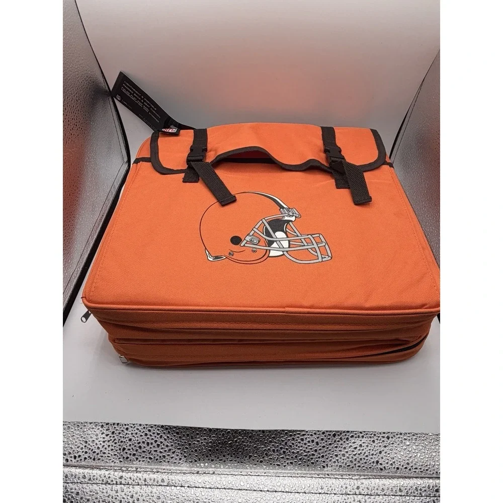 Cleveland Browns NFL Seat Cushion  Folding Stadium Chair NEW Black And Orange